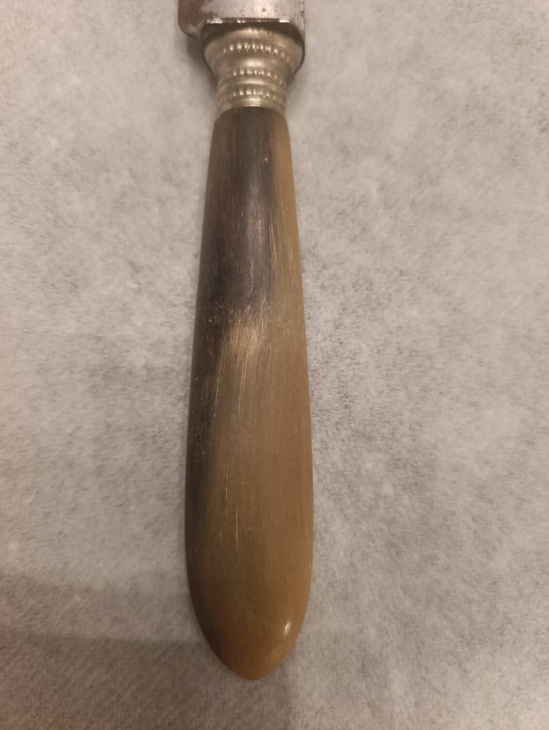 Knife with a horn handle