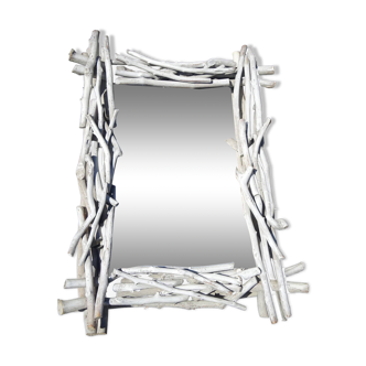 Mirror in gray driftwood frame < 65x84 cm >