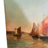 Oil on canvas seaside