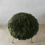 Chaise et tabouret tripode "moumoute" marque Pelfran, vers 1970