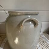 Glazed stoneware pot