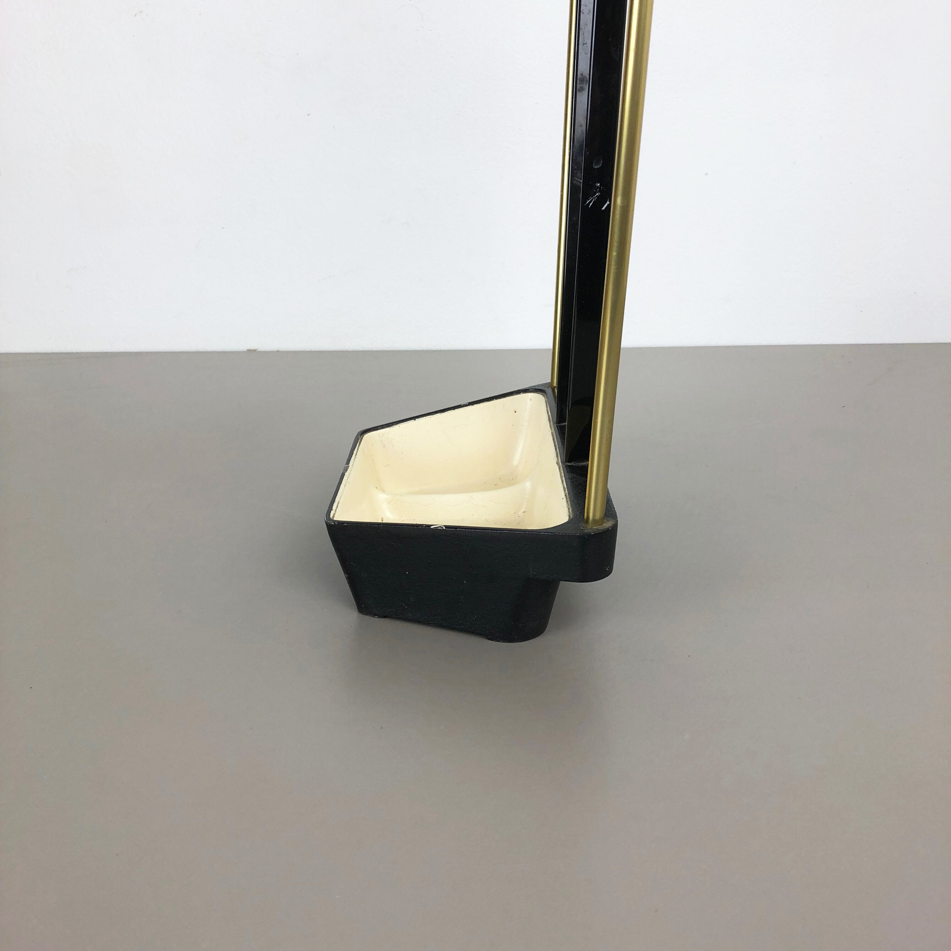 Original midcentury metal brass umbrella stand, Germany, 1950s