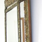 Repulsed brass parecloses mirror early 20th 36 cm x 66 cm