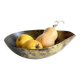 Vintage brass drop-shaped fruit bowl