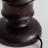 Turned wooden torch-shaped lamp base, 1930s/1940s