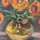 Still life "marigolds in a vase"