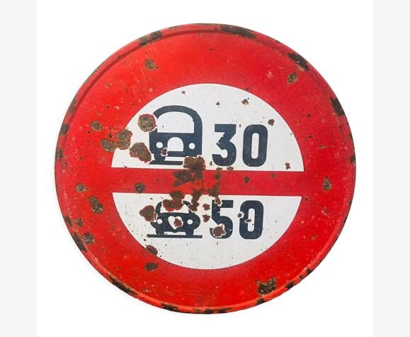 Panneau de signalisation routière émaillée 30-50 km/h