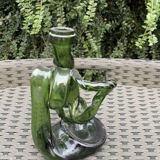 Glass candle holder
