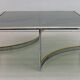 Mid-Century Modern Italian Chrome and Brass Coffee Table, 1970s