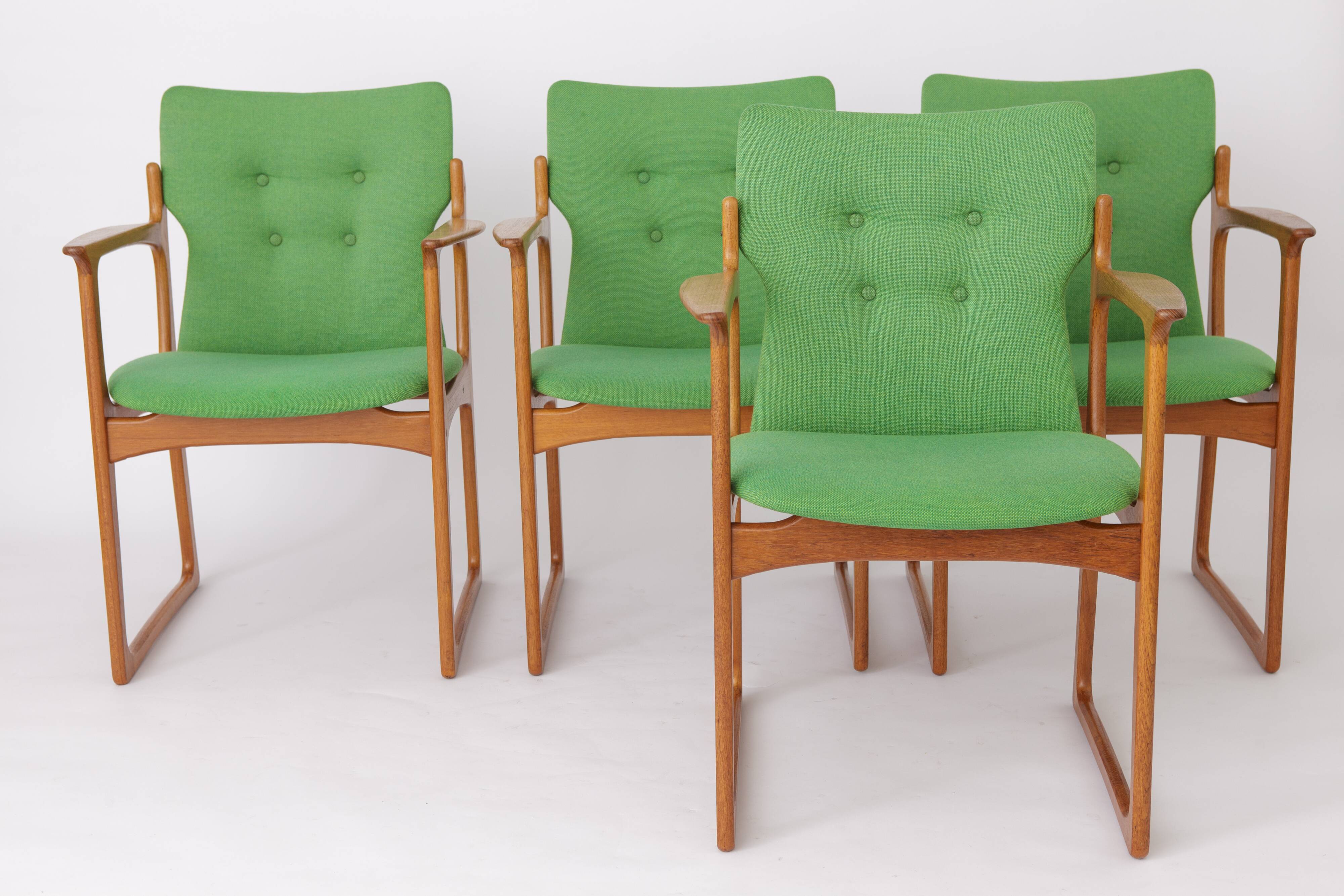 4 armchairs Vamdrup vintage 1960s teak