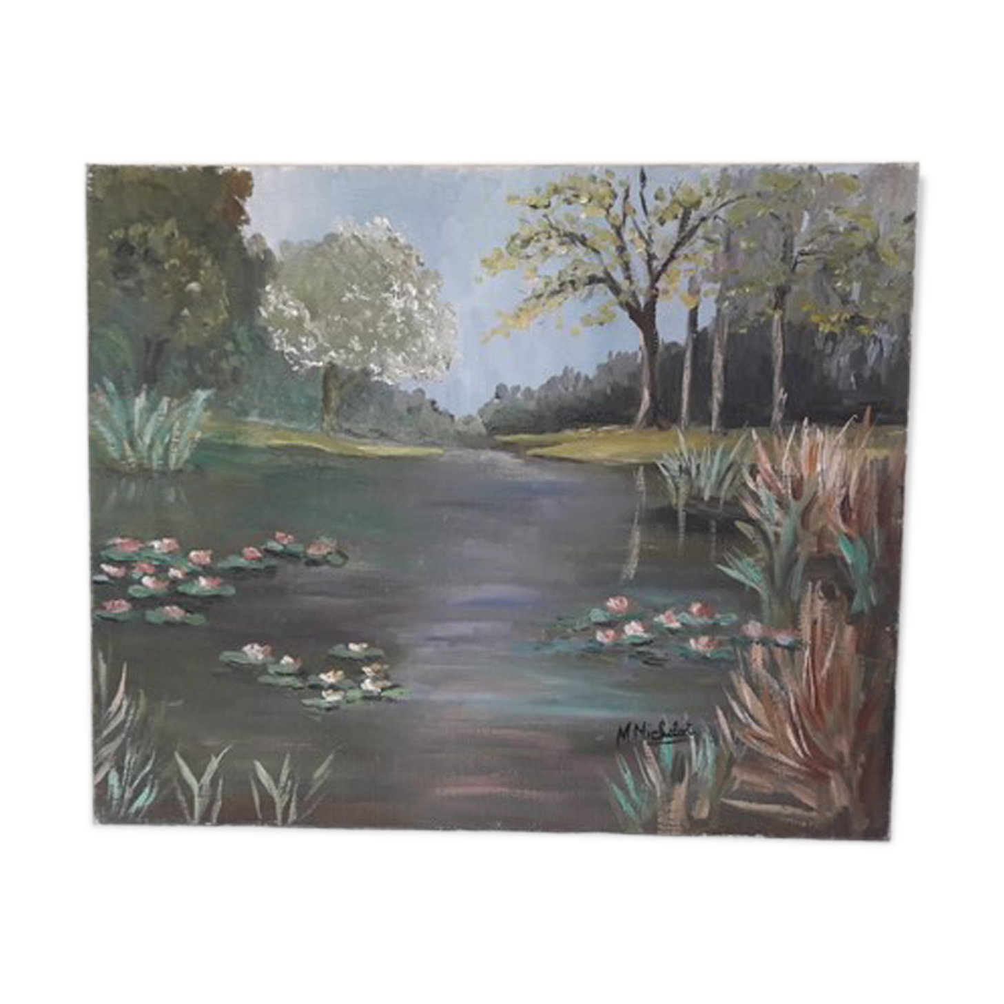 Tableau peinture huile Paysage champêtre