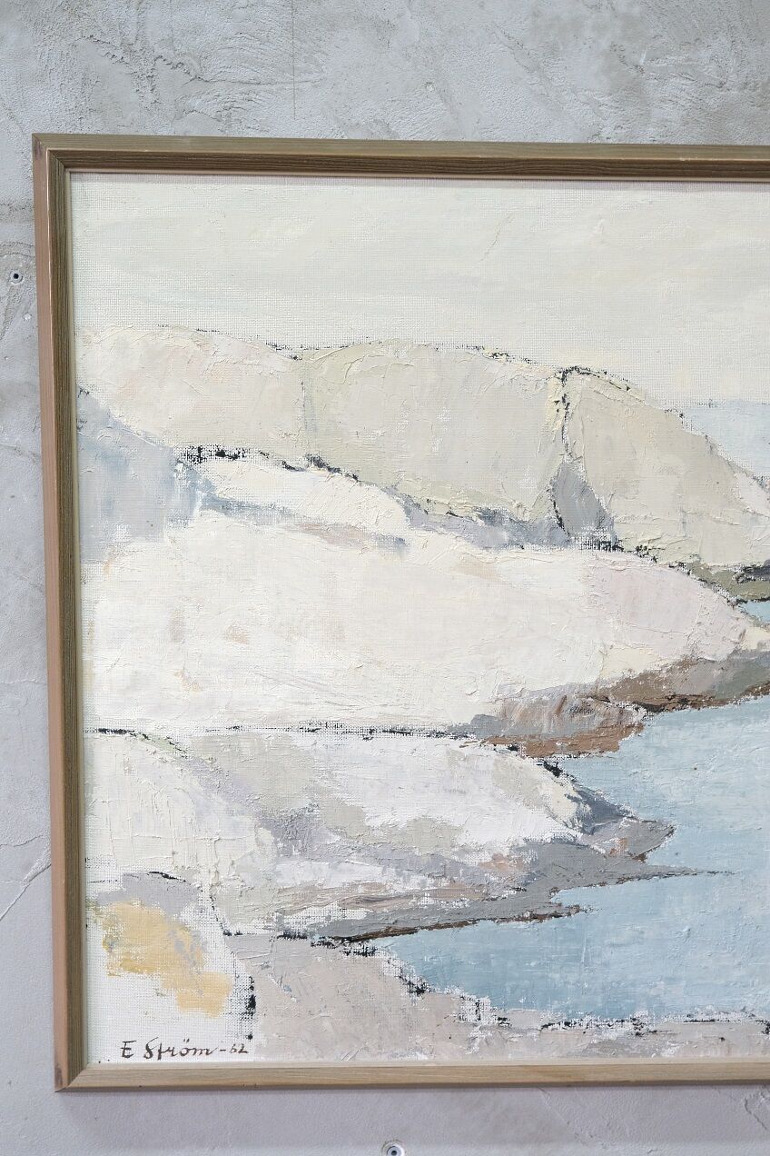 Erik Ström, Swedish Impressionist Painting, Oil on Canvas, Framed, 1962.