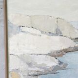 Peinture impressionniste suédoise, Erik Ström, huile sur toile, encadrée, 1962.