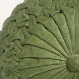 Lot of two pleated velvet cushions