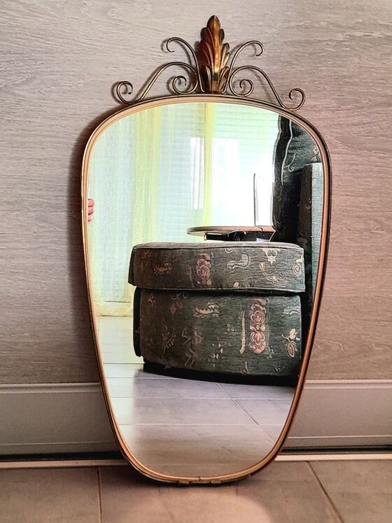 Golden Metal Rearview Mirror