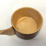 Vintage wooden cups and saucers in teak
