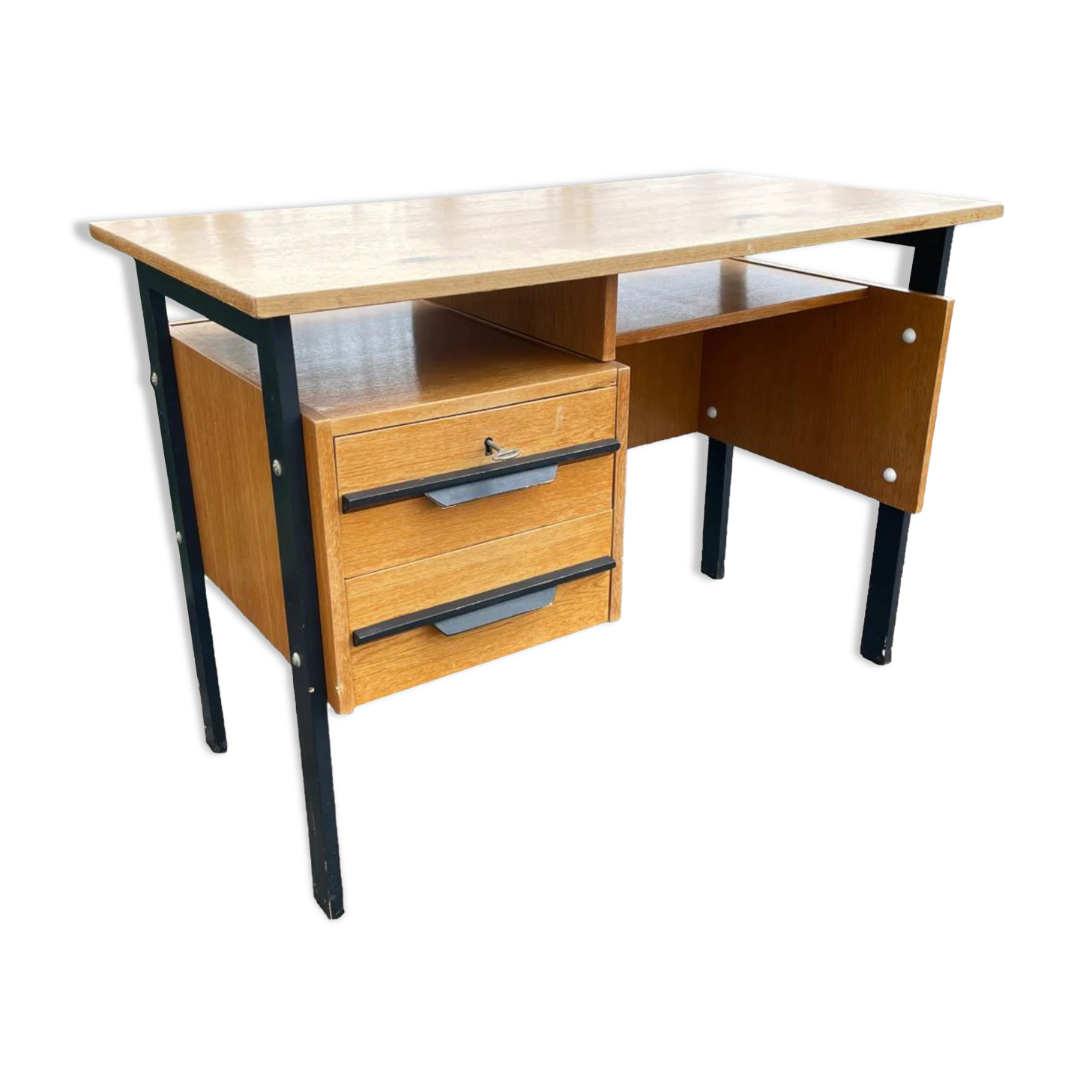 Vintage modernist desk 1950-60 wood