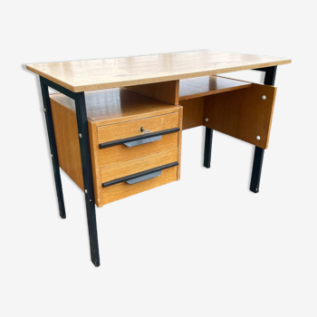 Bureau vintage moderniste 1950-60 bois