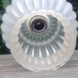 Suspension in vintage frosted glass 70s
