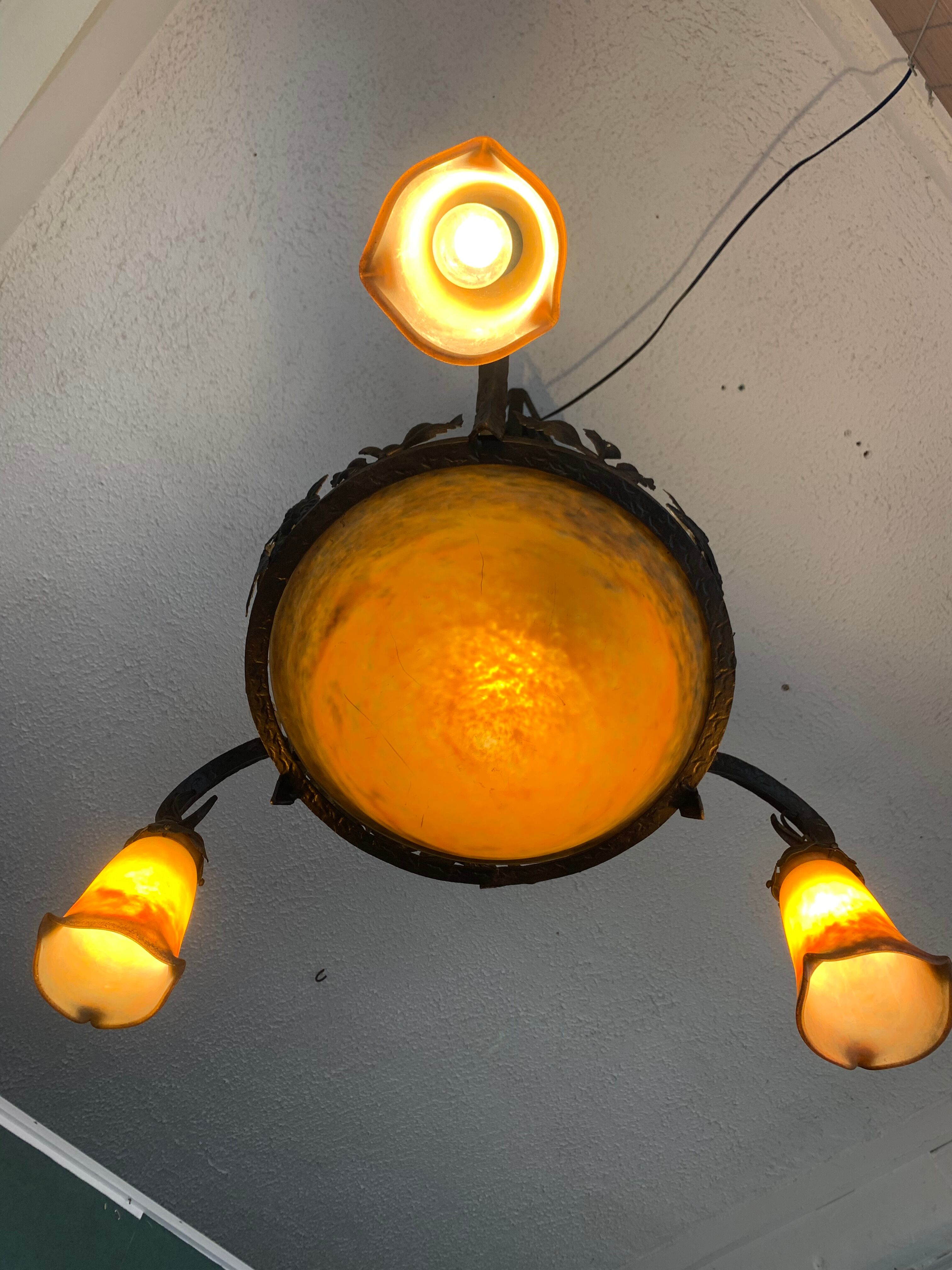 Chandelier glass paste