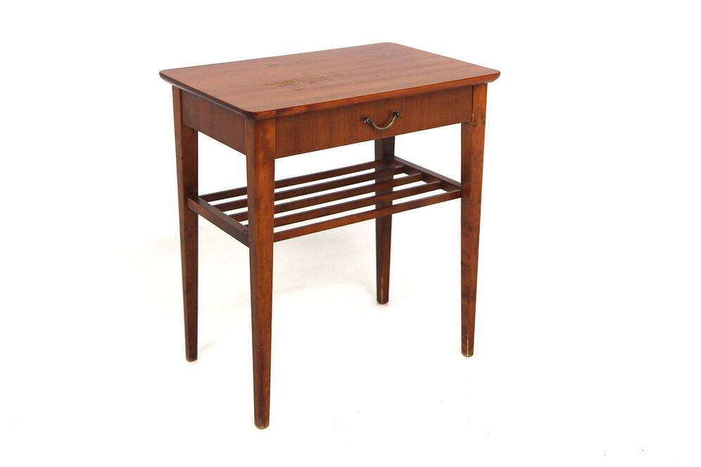 Scandinavian mahogany bedside table, Sweden, 1950