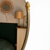 Beveled wall mirror with gold frame