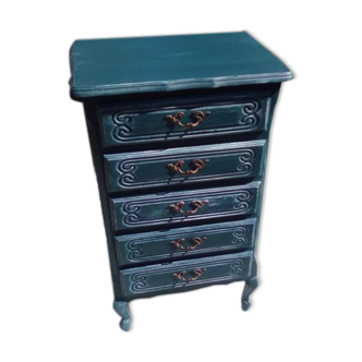 Skated wooden chiffonnier