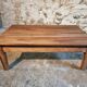 Table basse ancienne française en noyer avec tiroir – XIXe siècle, vers 1850