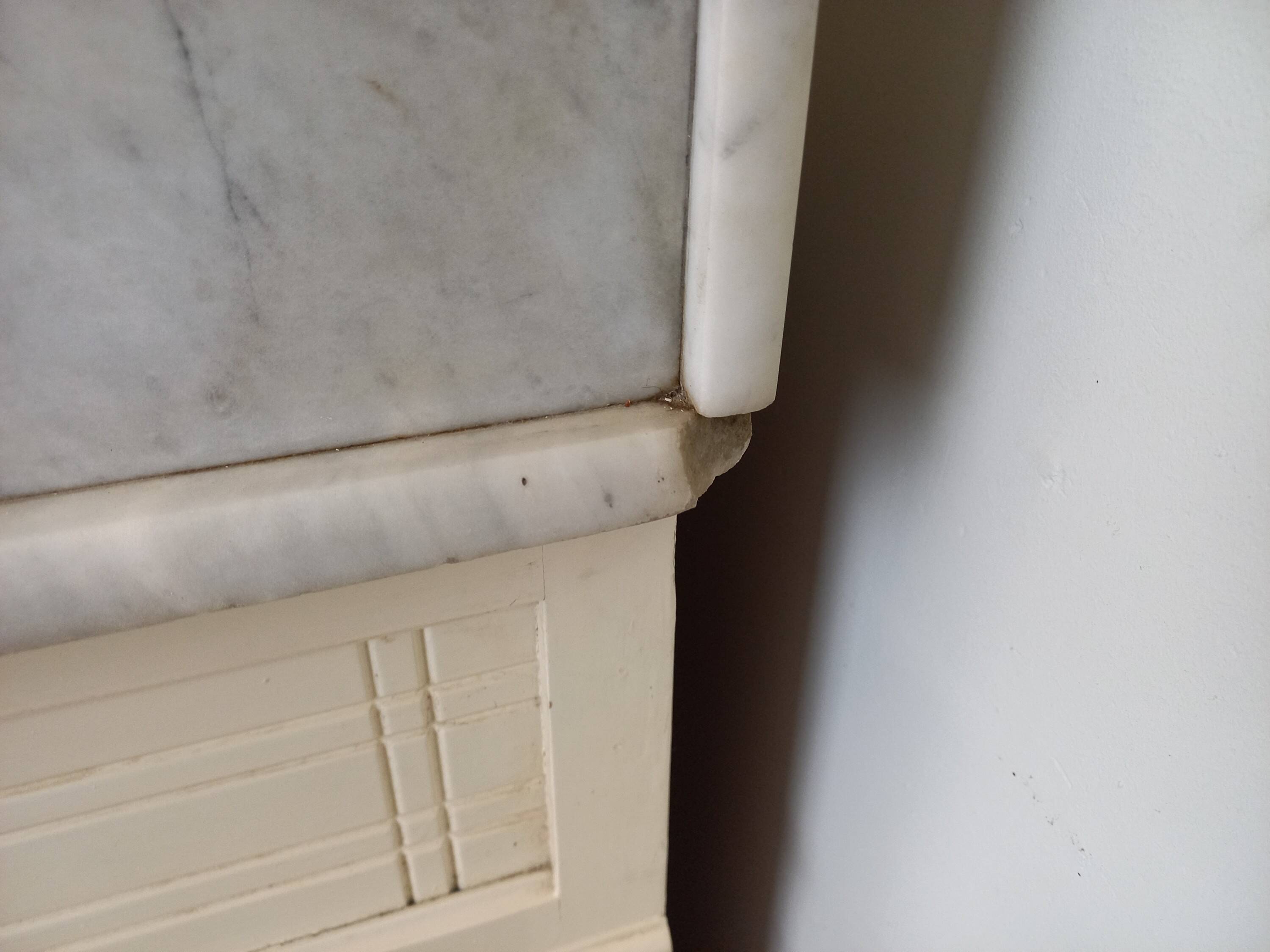 Marble top bathroom cabinet