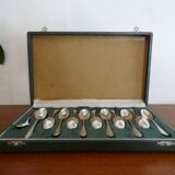 Lot de 12 cuillères à moka Ravinet Denfer en métal argenté