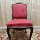 Set of 6 Louis XV style chairs in walnut and brass.