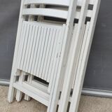 Set 3 folding chairs wood