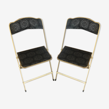 Chaises doré et noir