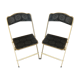 Golden and black concert chairs