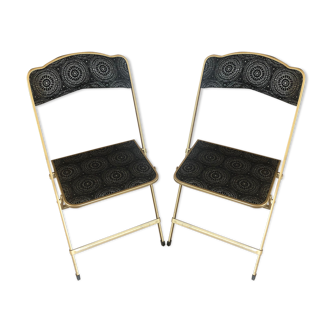 Chaises doré et noir