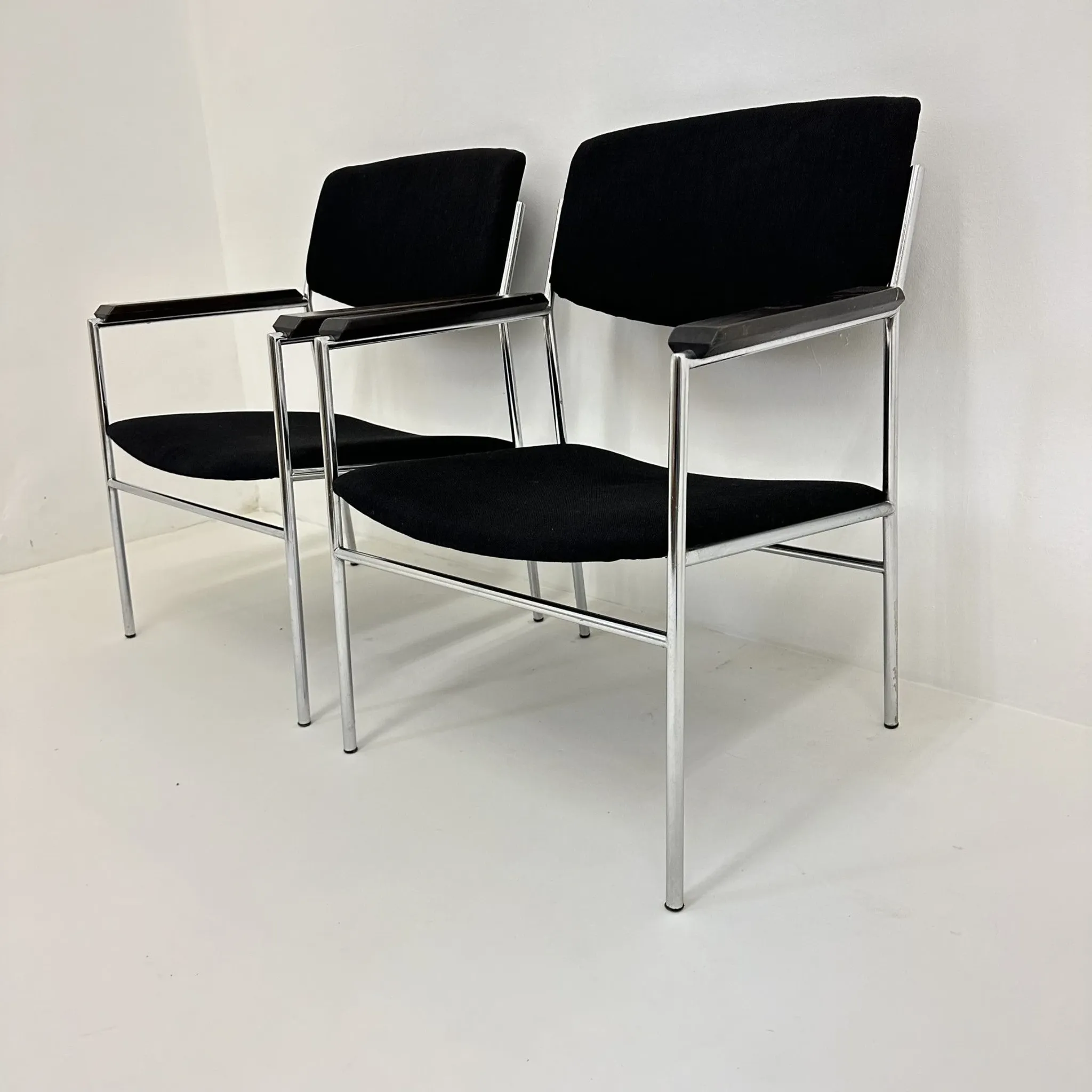 Gijs van der Sluis minimalist lounge chair, 1970s