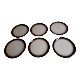 Set of 6 dessert plates La Louvière Belgium