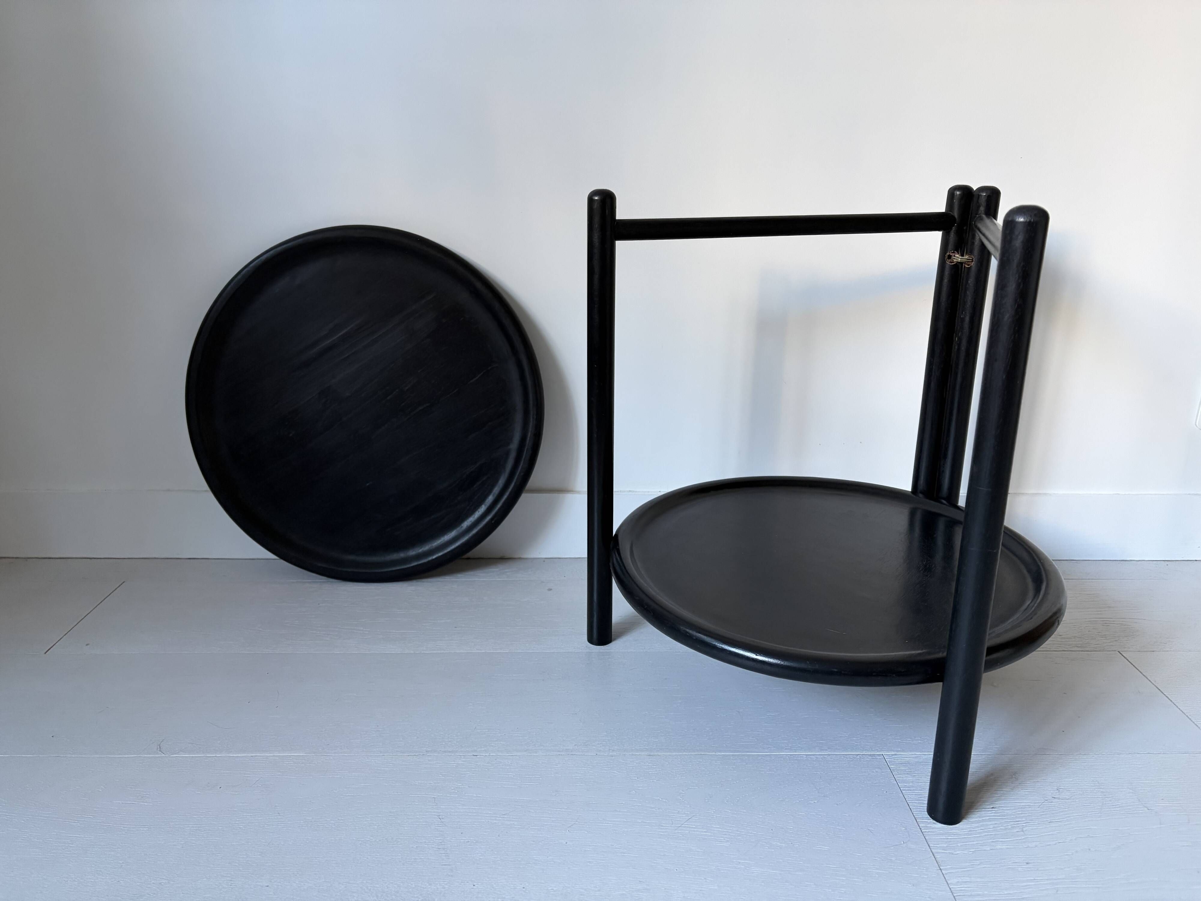 Bar cart from the 60s-70s in its factory black version, attributed to Jens Quistgaard.