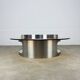Kappa coffee table in steel and smoked glass, Maria Pergay style, 1970s.