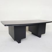Bureau exécutif en bois noir, années 1960