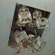 Plafonnier 70/80's inox 6 cubes en verre