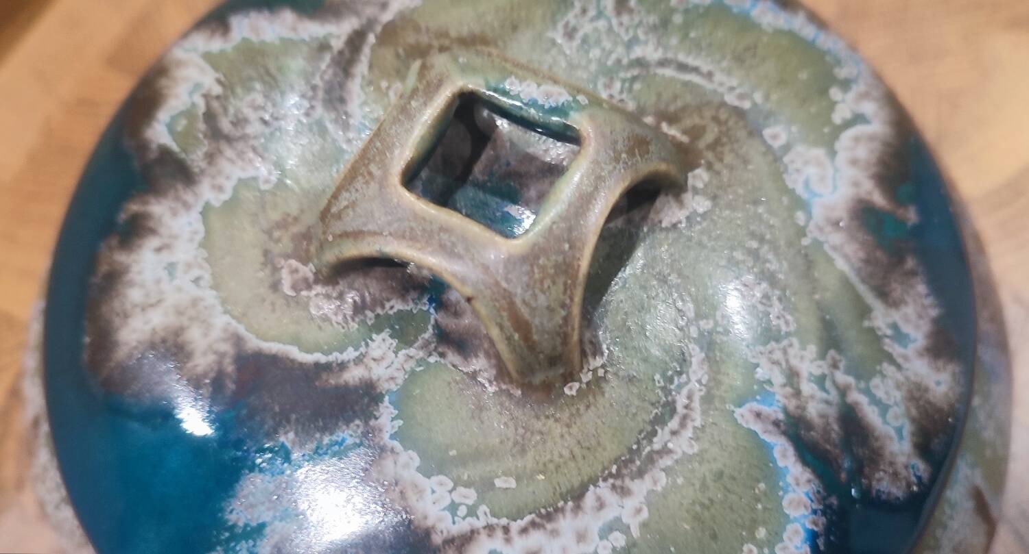 Denbac Art Nouveau ceramic candy box