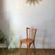 Chaise bistrot Baumann en bois de hêtre clair N°12 années 50