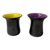 Set of 2 vintage ceramic candle holders