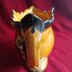 Art deco fireplace set in orchies faience (3 pieces)