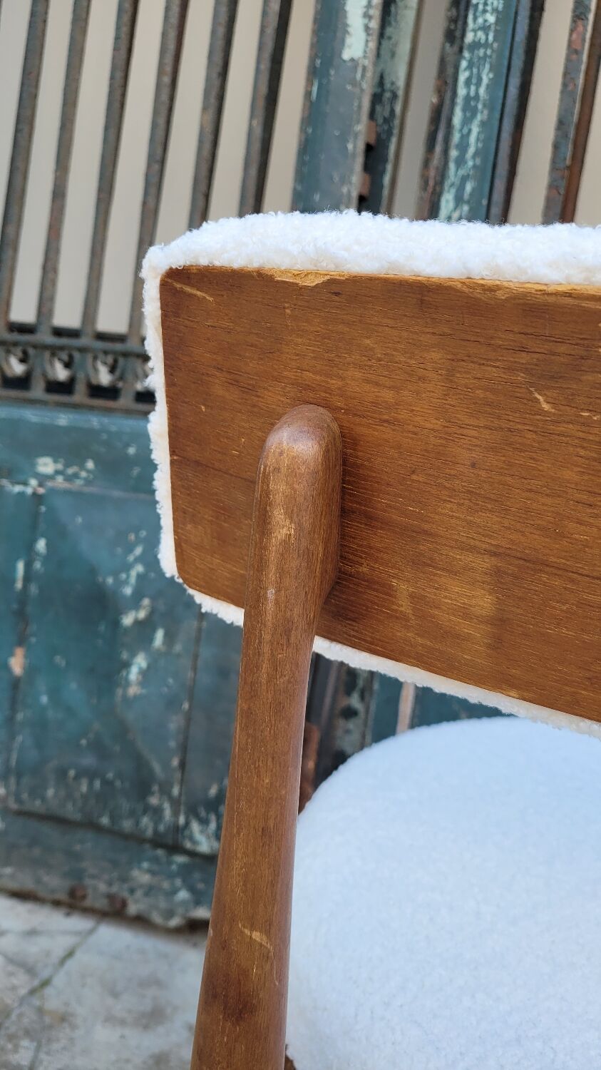 Series of 4 design Scandinavian teak chairs