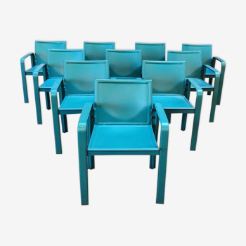 10 fauteuils en cuir de Matteo Grassi