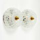 Pair of Mid-Century Bubble Glass Wall Lights or Flush Mounts for Limburg, Germany, 1960s