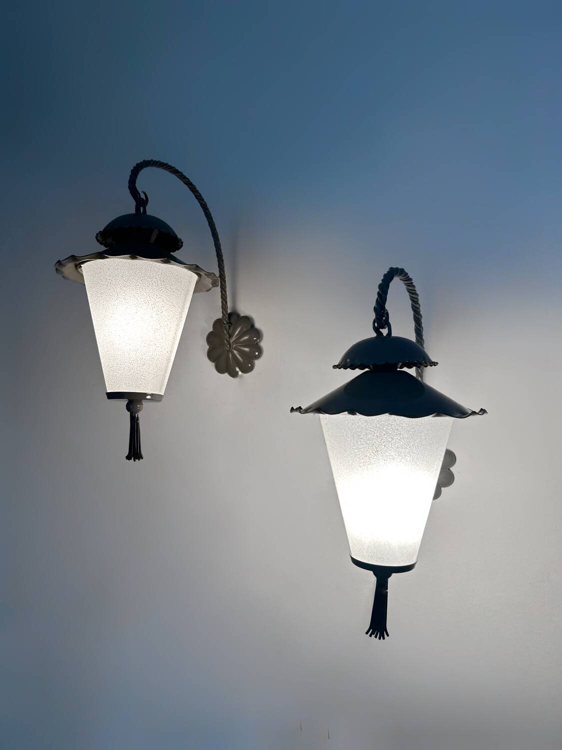 60s outdoor lanterns or wall lights (X2)
