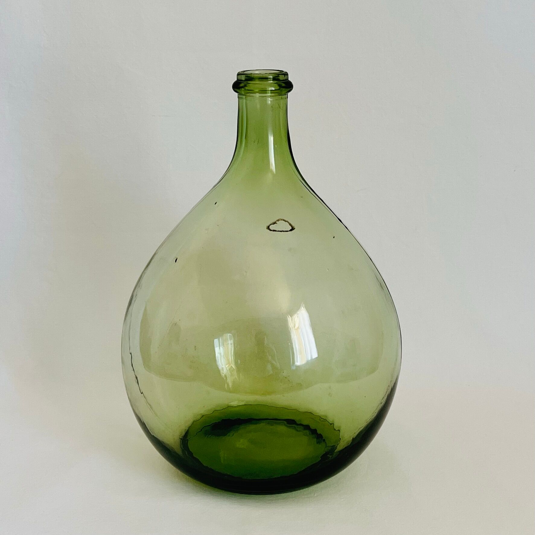 Dame jeanne ancienne 5l vert clair
